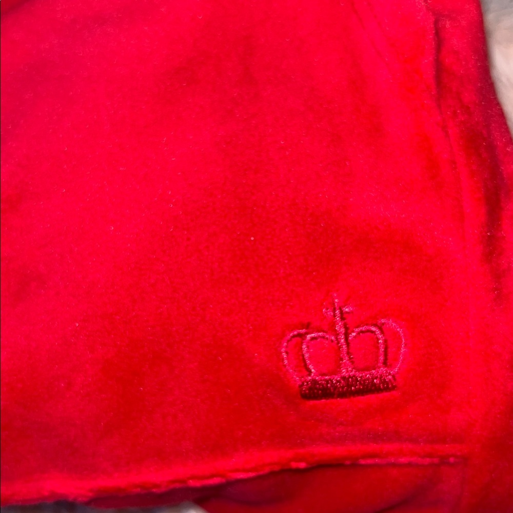 Juicy couture mid rise red velour pull on pants - Picture 5 of 9